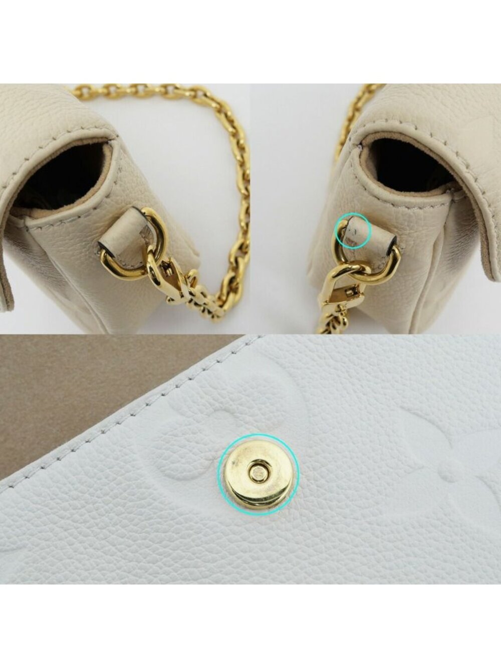 Louis Vuitton Monogram Empreinte Wallet on Chain Ivory Cream 3way Shoulder - Picture 7 of 10